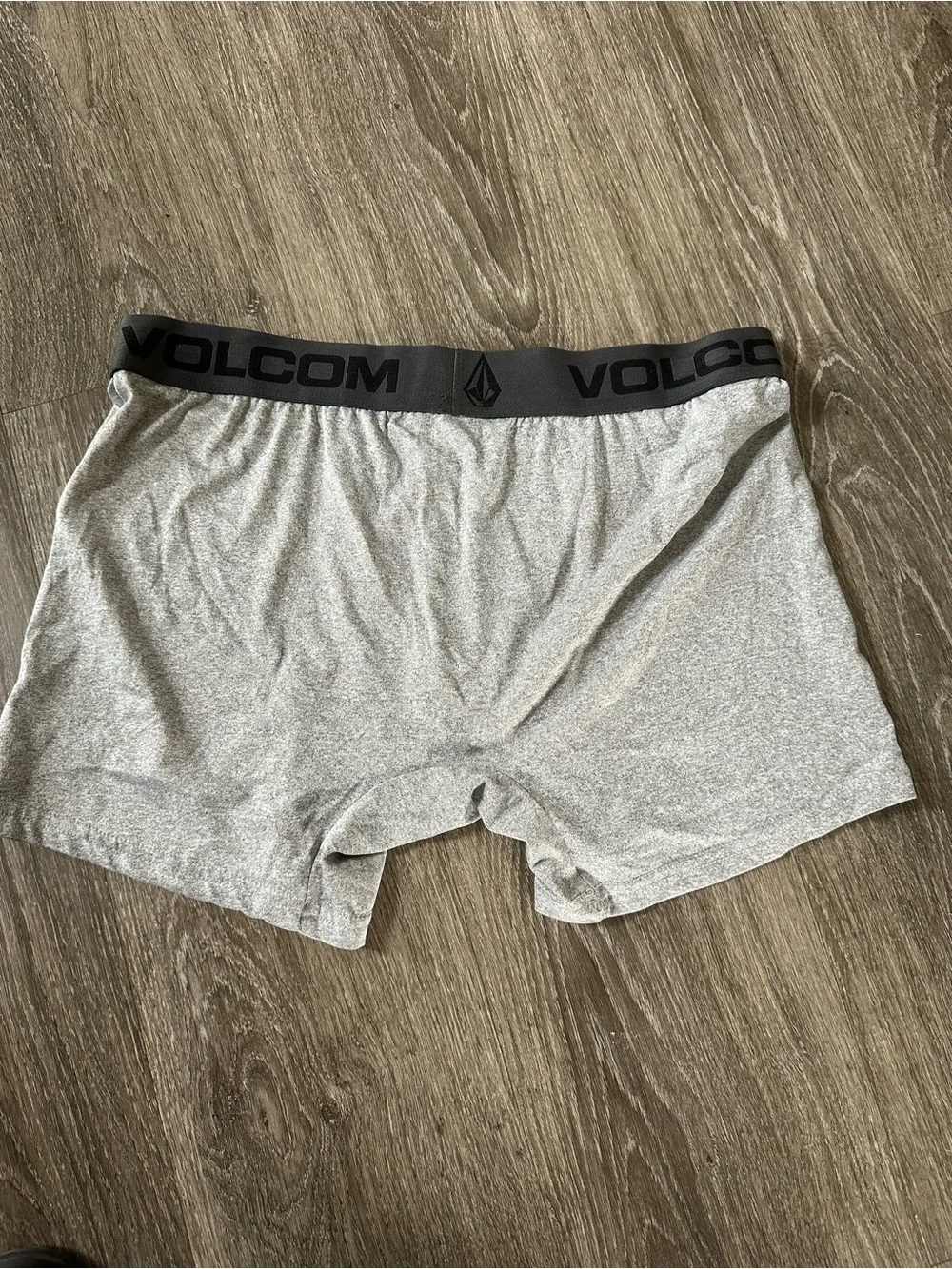 Volcom Light Grey Stretch Boxer Briefs with Black Waistband NWNT
